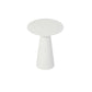 Mesa de centro con pedestal en blanco y negro, mesa de cóctel minimalista de metal