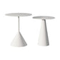 Mesa de centro con pedestal en blanco y negro, mesa de cóctel minimalista de metal