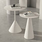 Mesa de centro con pedestal en blanco y negro, mesa de cóctel minimalista de metal
