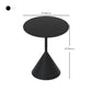 Mesa de centro con pedestal en blanco y negro, mesa de cóctel minimalista de metal