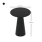 Mesa de centro con pedestal en blanco y negro, mesa de cóctel minimalista de metal