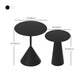 Mesa de centro con pedestal en blanco y negro, mesa de cóctel minimalista de metal