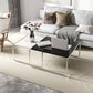Square Steel Sled Coffee Table Modern 2 Nesting Cocktail Table Clearhalo 'Coffee & Accent Tables' 'Coffee Tables' 'coffee_tables' 'furn' 'furn_coffee_tables' 'Furniture' 'Living Room Furniture' 6236740
