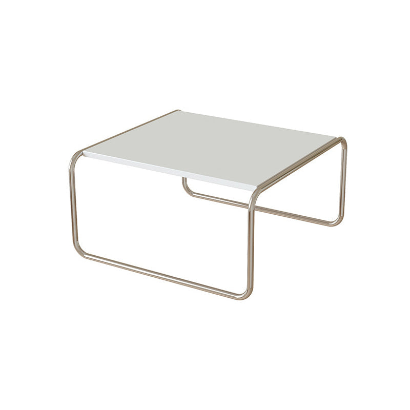 Square Steel Sled Coffee Table Modern 2 Nesting Cocktail Table 28"L x 28"W x 14"H White Clearhalo 'Coffee & Accent Tables' 'Coffee Tables' 'coffee_tables' 'furn' 'furn_coffee_tables' 'Furniture' 'Living Room Furniture' 6236744