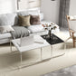 Square Steel Sled Coffee Table Modern 2 Nesting Cocktail Table Clearhalo 'Coffee & Accent Tables' 'Coffee Tables' 'coffee_tables' 'furn' 'furn_coffee_tables' 'Furniture' 'Living Room Furniture' 6236745
