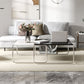 Square Steel Sled Coffee Table Modern 2 Nesting Cocktail Table Clearhalo 'Coffee & Accent Tables' 'Coffee Tables' 'coffee_tables' 'furn' 'furn_coffee_tables' 'Furniture' 'Living Room Furniture' 6236747