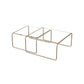 Square Steel Sled Coffee Table Modern 2 Nesting Cocktail Table 31"L x 31"W x 15"H + 28"L x 28"W x 14"H Clear Clearhalo 'Coffee & Accent Tables' 'Coffee Tables' 'coffee_tables' 'furn' 'furn_coffee_tables' 'Furniture' 'Living Room Furniture' 6236748