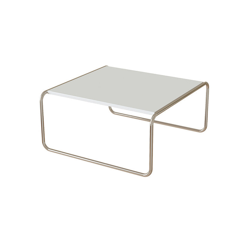 Square Steel Sled Coffee Table Modern 2 Nesting Cocktail Table 31.5"L x 31.5"W x 15"H White Clearhalo 'Coffee & Accent Tables' 'Coffee Tables' 'coffee_tables' 'furn' 'furn_coffee_tables' 'Furniture' 'Living Room Furniture' 6236749