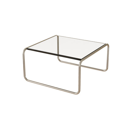 Square Steel Sled Coffee Table Modern 2 Nesting Cocktail Table 28"L x 28"W x 14"H Clear Clearhalo 'Coffee & Accent Tables' 'Coffee Tables' 'coffee_tables' 'furn' 'furn_coffee_tables' 'Furniture' 'Living Room Furniture' 6236751