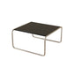 Square Steel Sled Coffee Table Modern 2 Nesting Cocktail Table 28"L x 28"W x 14"H Black Clearhalo 'Coffee & Accent Tables' 'Coffee Tables' 'coffee_tables' 'furn' 'furn_coffee_tables' 'Furniture' 'Living Room Furniture' 6236753