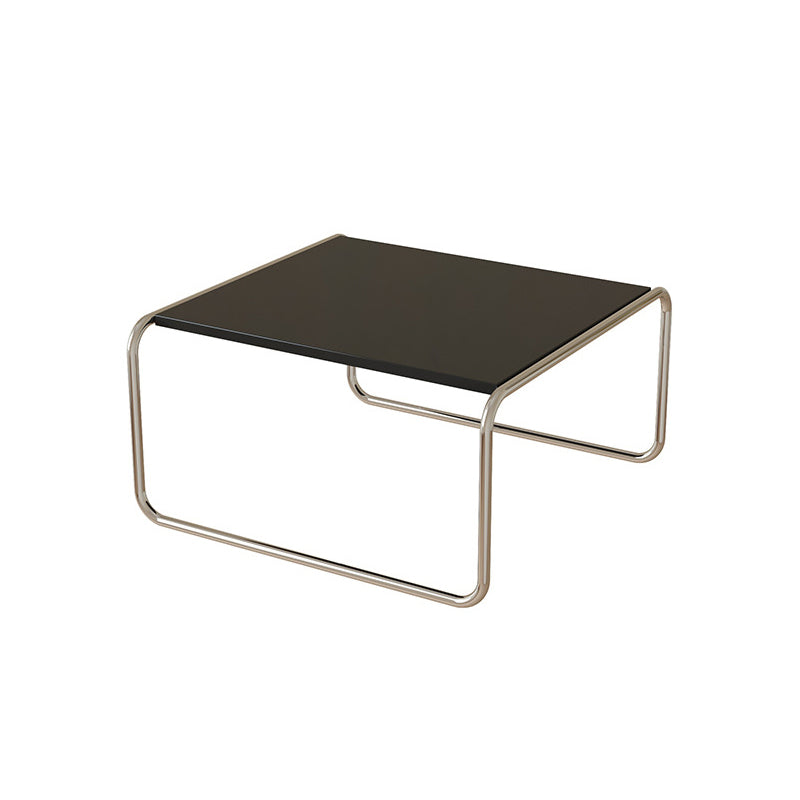 Square Steel Sled Coffee Table Modern 2 Nesting Cocktail Table 28"L x 28"W x 14"H Black Clearhalo 'Coffee & Accent Tables' 'Coffee Tables' 'coffee_tables' 'furn' 'furn_coffee_tables' 'Furniture' 'Living Room Furniture' 6236753