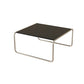 Square Steel Sled Coffee Table Modern 2 Nesting Cocktail Table 31.5"L x 31.5"W x 15"H Black Clearhalo 'Coffee & Accent Tables' 'Coffee Tables' 'coffee_tables' 'furn' 'furn_coffee_tables' 'Furniture' 'Living Room Furniture' 6236756