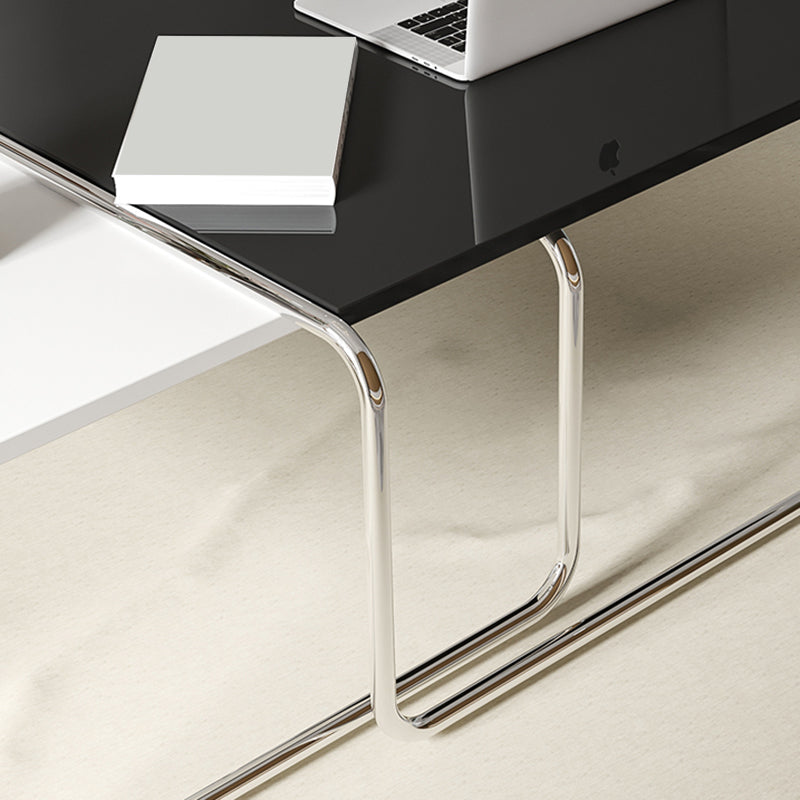 Square Steel Sled Coffee Table Modern 2 Nesting Cocktail Table Clearhalo 'Coffee & Accent Tables' 'Coffee Tables' 'coffee_tables' 'furn' 'furn_coffee_tables' 'Furniture' 'Living Room Furniture' 6236757