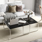 Square Steel Sled Coffee Table Modern 2 Nesting Cocktail Table Clearhalo 'Coffee & Accent Tables' 'Coffee Tables' 'coffee_tables' 'furn' 'furn_coffee_tables' 'Furniture' 'Living Room Furniture' 6236759