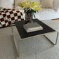 Square Steel Sled Coffee Table Modern 2 Nesting Cocktail Table Clearhalo 'Coffee & Accent Tables' 'Coffee Tables' 'coffee_tables' 'furn' 'furn_coffee_tables' 'Furniture' 'Living Room Furniture' 6236762