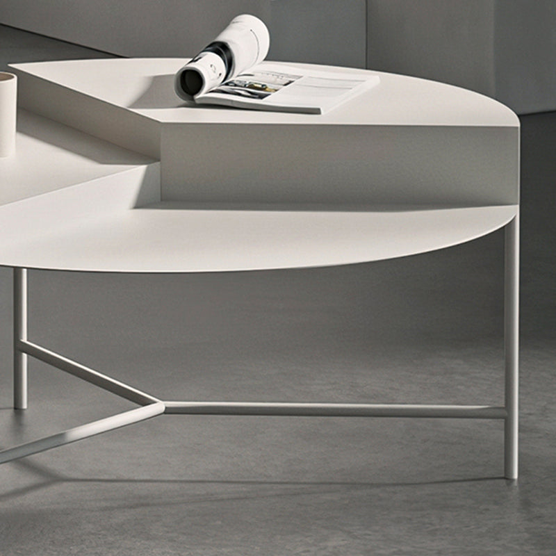 Table basse à cadre en métal Table de cocktail ronde moderne du milieu du siècle