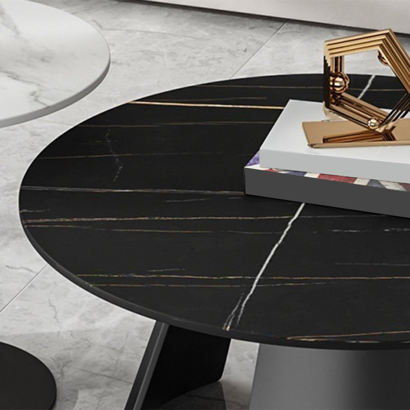 Glam Table basse ronde sur pied / 3 pieds en ardoise
