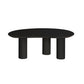 Minimalist Wood 3 Legs Coffee Table 13" H Cloud-Shaped Cocktail Table 35.4"L x 21.7"W x 13"H Black Clearhalo 'Coffee & Accent Tables' 'Coffee Tables' 'coffee_tables' 'furn' 'furn_coffee_tables' 'Furniture' 'Living Room Furniture' 6236814