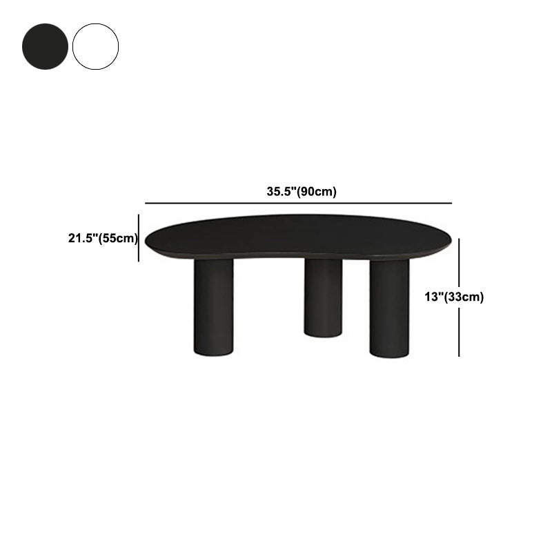 Minimalist Wood 3 Legs Coffee Table 13" H Cloud-Shaped Cocktail Table Clearhalo 'Coffee & Accent Tables' 'Coffee Tables' 'coffee_tables' 'furn' 'furn_coffee_tables' 'Furniture' 'Living Room Furniture' 6236825