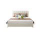 Wood and Upholstered Standard Bed Low Profile Bed with Custom Legs