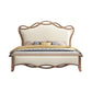 Solid Color Panel Bed Panel Victorian Bed Frame With Custom Gold Legs