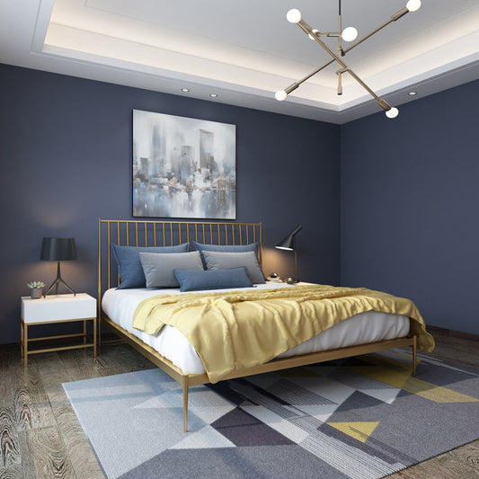 Metall Kopfteil Standardbett Open-Frame-Bett mit benutzerdefinierten Beinen