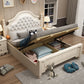 Solid Wood and Headboard Standard Bed Arched Bed with Custom Gold Legs