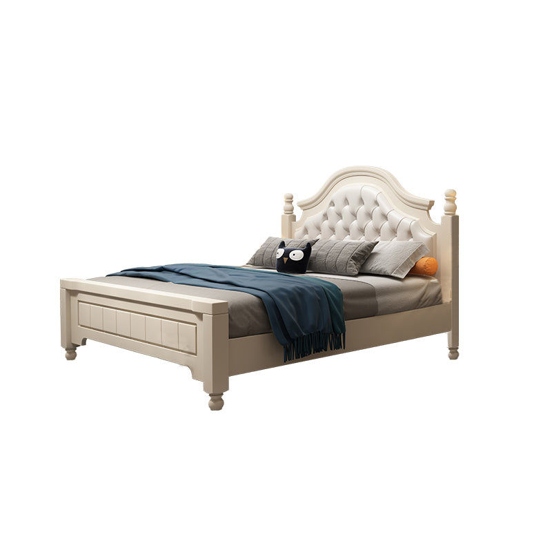 Solid Wood and Headboard Standard Bed Arched Bed with Custom Gold Legs