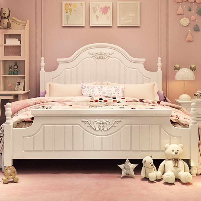 Affiche de campagne française Crème Crème en bois massif Four Affiche Lit avec tête de lit