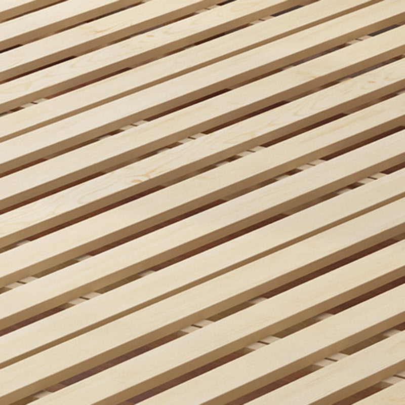 Panneau de pin standard traditionnel Cadre de lit rectangulaire en naturel et noyer