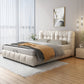 Wood and Upholstered Headboard Platform Bed Rectangular Panel Bed
