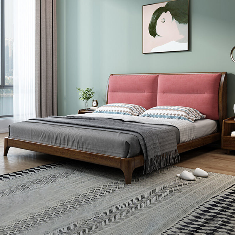 Lit de tête de lit standard en bois massif Lit bas profil avec des jambes personnalisées