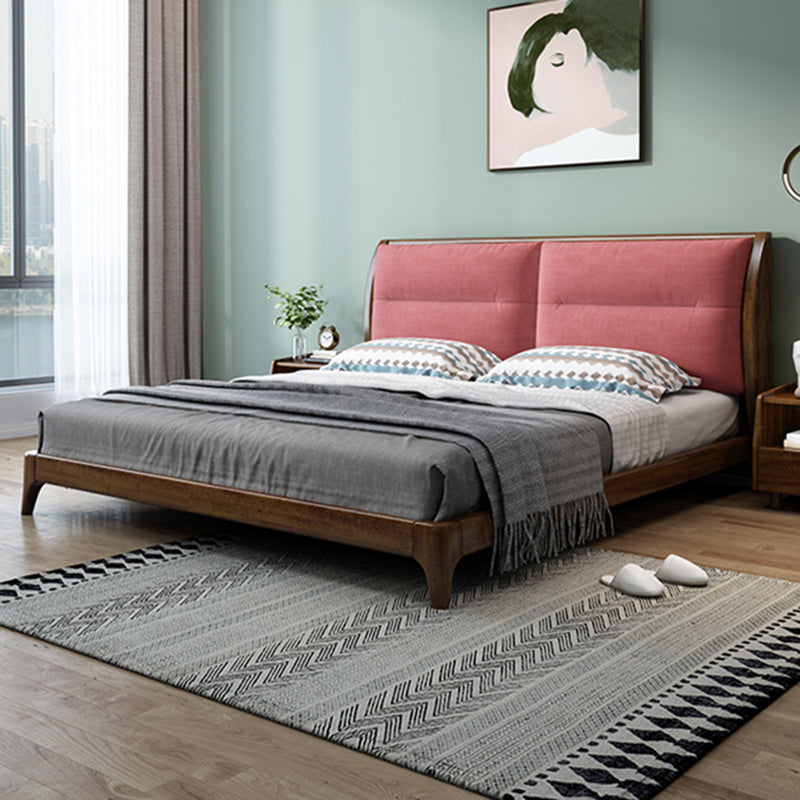 Lit de tête de lit standard en bois massif Lit bas profil avec des jambes personnalisées