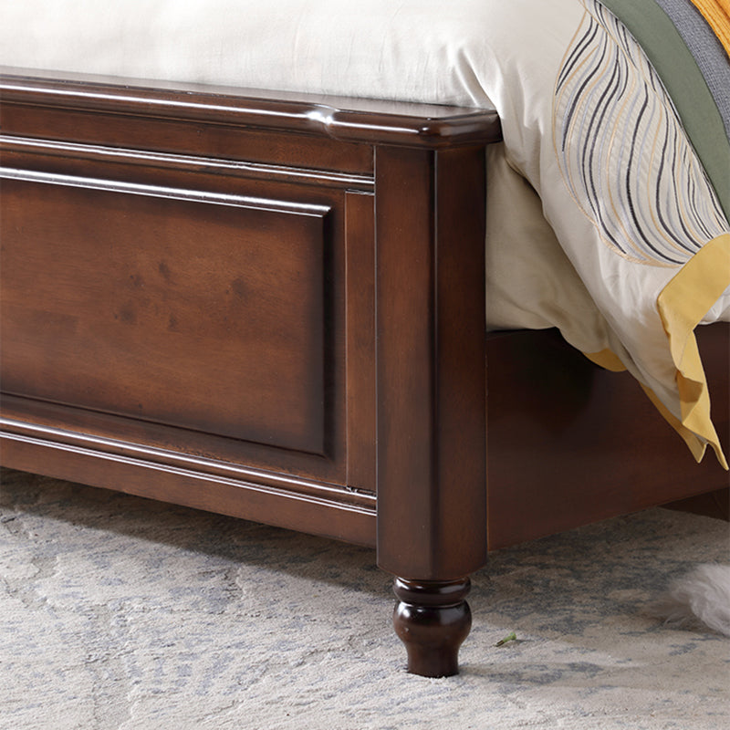 Mid-Century Modern Standard Bed Solid Wood Bed Pine Wood Nail Head Clearhalo 'Bedroom Furniture' 'Beds' 'furn' 'furn_beds' 'Furniture' 6237230