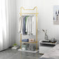 Moderner Stil Metallic -Gack Rack Feste Farben Haken Design freistehender Kleiderstange