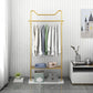 Moderner Stil Metallic -Gack Rack Feste Farben Haken Design freistehender Kleiderstange