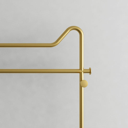 Moderner Stil Metallic -Gack Rack Feste Farben Haken Design freistehender Kleiderstange