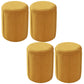 Orange Velvet Ottoman Modern Round Ottoman Stain Resistant Ottoman Yellow 4 Piece Set Clearhalo 'furn' 'furn_ottomans_poufs' 'Furniture' 'Living Room Furniture' 'Ottomans & Poufs' 'ottomans_poufs' 6238649