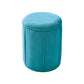 Orange Velvet Ottoman Modern Round Ottoman Stain Resistant Ottoman Blue 1 Piece Clearhalo 'furn' 'furn_ottomans_poufs' 'Furniture' 'Living Room Furniture' 'Ottomans & Poufs' 'ottomans_poufs' 6238651