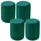 Orange Velvet Ottoman Modern Round Ottoman Stain Resistant Ottoman Green 4 Piece Set Clearhalo 'furn' 'furn_ottomans_poufs' 'Furniture' 'Living Room Furniture' 'Ottomans & Poufs' 'ottomans_poufs' 6238659