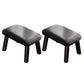Faux Leather Ottoman Whole Colored Nailhead Trim Water Resistant Rectangle Pouf Ottoman Black 2 Piece Set Clearhalo 'furn' 'furn_ottomans_poufs' 'Furniture' 'Living Room Furniture' 'Ottomans & Poufs' 'ottomans_poufs' 6238671