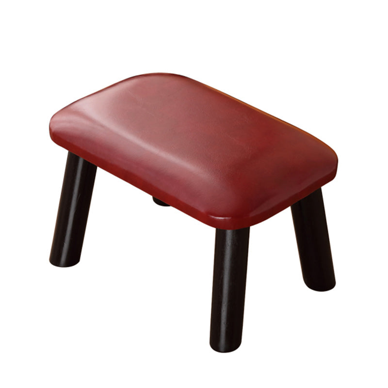 Faux Leather Ottoman Whole Colored Nailhead Trim Water Resistant Rectangle Pouf Ottoman Clearhalo 'furn' 'furn_ottomans_poufs' 'Furniture' 'Living Room Furniture' 'Ottomans & Poufs' 'ottomans_poufs' 6238677