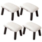 Faux Leather Ottoman Whole Colored Nailhead Trim Water Resistant Rectangle Pouf Ottoman White 4 Piece Set Clearhalo 'furn' 'furn_ottomans_poufs' 'Furniture' 'Living Room Furniture' 'Ottomans & Poufs' 'ottomans_poufs' 6238679