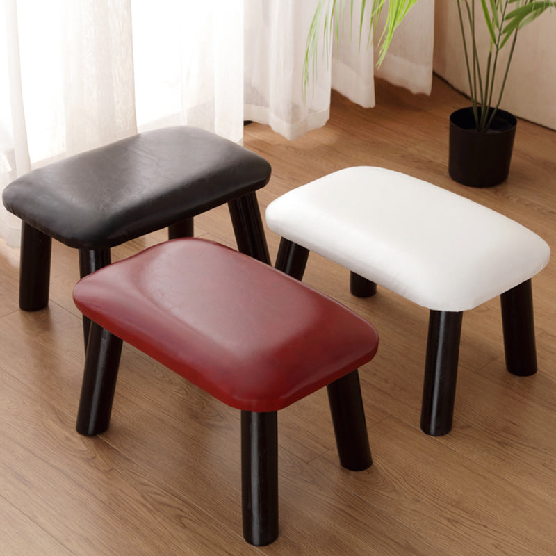 Faux Leather Ottoman Whole Colored Nailhead Trim Water Resistant Rectangle Pouf Ottoman Clearhalo 'furn' 'furn_ottomans_poufs' 'Furniture' 'Living Room Furniture' 'Ottomans & Poufs' 'ottomans_poufs' 6238685