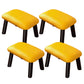 Faux Leather Ottoman Whole Colored Nailhead Trim Water Resistant Rectangle Pouf Ottoman Yellow 4 Piece Set Clearhalo 'furn' 'furn_ottomans_poufs' 'Furniture' 'Living Room Furniture' 'Ottomans & Poufs' 'ottomans_poufs' 6238686