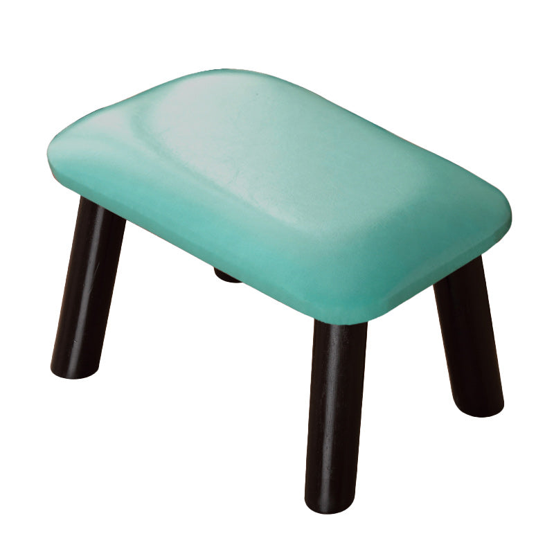 Faux Leather Ottoman Whole Colored Nailhead Trim Water Resistant Rectangle Pouf Ottoman Green 1 Piece Clearhalo 'furn' 'furn_ottomans_poufs' 'Furniture' 'Living Room Furniture' 'Ottomans & Poufs' 'ottomans_poufs' 6238693