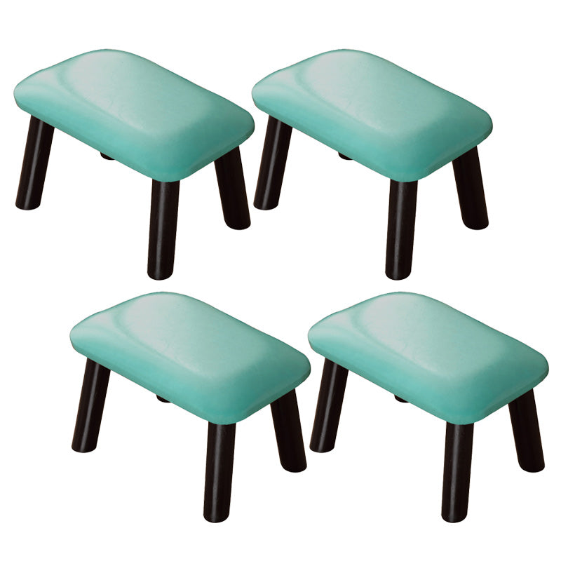 Faux Leather Ottoman Whole Colored Nailhead Trim Water Resistant Rectangle Pouf Ottoman Green 4 Piece Set Clearhalo 'furn' 'furn_ottomans_poufs' 'Furniture' 'Living Room Furniture' 'Ottomans & Poufs' 'ottomans_poufs' 6238695