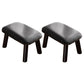 Faux Leather Ottoman Whole Colored Nailhead Trim Water Resistant Rectangle Pouf Ottoman Gloss Black 2 Piece Set Clearhalo 'furn' 'furn_ottomans_poufs' 'Furniture' 'Living Room Furniture' 'Ottomans & Poufs' 'ottomans_poufs' 6238697