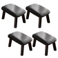 Faux Leather Ottoman Whole Colored Nailhead Trim Water Resistant Rectangle Pouf Ottoman Gloss Black 4 Piece Set Clearhalo 'furn' 'furn_ottomans_poufs' 'Furniture' 'Living Room Furniture' 'Ottomans & Poufs' 'ottomans_poufs' 6238698