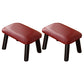 Faux Leather Ottoman Whole Colored Nailhead Trim Water Resistant Rectangle Pouf Ottoman Burgundy 2 Piece Set Clearhalo 'furn' 'furn_ottomans_poufs' 'Furniture' 'Living Room Furniture' 'Ottomans & Poufs' 'ottomans_poufs' 6238700